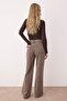 Kahverengi Yüksek Bel Vintage Yıkama Geniş Paça Wide Leg %100 Pamuk Jeans TWOAW26JE00124 - 3