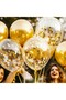 40 Pieces Gold Pearlescent Metallic Transparent Balloon Premium 2 Pack Balloon Flake - 6