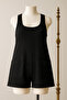 Women's Black Mini Pocket Jumpsuit Beach Dress - 4