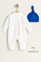 Little Boss Baby Boy Buttoned Jumpsuit and Beanie Set – Bow Tie, Cuffed Legs, 100% Cotton Baby Jumpsuit - 4