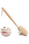 Natural Scrub - Bath Back Scrub with Soft Brush and Long Detachable Handle