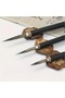 Set of Brushes Tahrir 3 Pcs, 1-2-3 Number-(China, Ceramics, Gilding, Miniature, Painting, Flower Pattern) - 5
