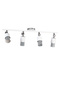 Lotus 4-Piece Decorative Chrome Plated & White Movable Wall Sconce (Daylight Led Bulbs Included) - 2