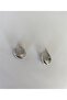 Xuping Streaked Curved Silver Hoop Earrings - 5