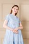Baby Blue Women's Baby Blue Summer Cotton Short Dress - 6