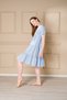 Baby Blue Women's Baby Blue Summer Cotton Short Dress - 7