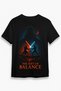 Unisex Loose Fit Star Wars (Dart Vader) Balance Printed Black T-Shirt - Tshirt - 2