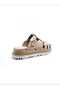 Meloni Cage Model Buckle Detail Genuine Leather Women's Slippers - 5