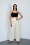Women's Yellow High Waist Palazzo Pants - 3