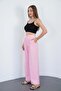 Women's Dusty Pink High Waist Palazzo Pants - 4