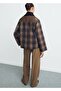 Contrast Collar Checked Parka - 4