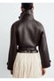 Leather Look Flap Maxi Jacket - 4