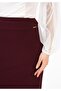 Maxi Boy Burgundy Classic Skirt with Back Zipper and Slit - 3