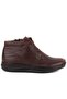 - Brown Leather Zippered Men's Boots 102-2869-65390