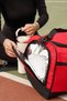 Large Size Unisex Red Sports Fitness and Travel Bag with Shoe Compartment Thermos - 2
