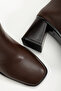 Ri̇ssoli̇ Thick Heeled Brown Skin Women's Boots - 4