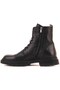 - Black Leather, Lace-Up, Zippered Men's Boots 102-6051-10201 - 3