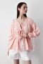 Pink 100% Cotton Sleeve Elastic Muslin Shirt - 5