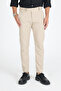 Men's Cream Quality Stretchy Lycra Ankle Length Relaxed Fit Slim Fit Fabric Pants - 2