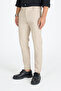 Men's Cream Quality Stretchy Lycra Ankle Length Relaxed Fit Slim Fit Fabric Pants