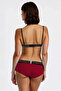 Women'S, Underwear Set, (Cotton Triangle Bra- Boxer), Burgundy - 2