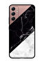 Protective Case For Samsung Galaxy M54 Hite & Black Marble Top Is Plain