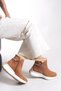 Nyloveth Women's Fur Lined Boots 0012162 Tan Suede - 3