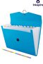 Bellows File Light Blue 13 Compartments 1 Accordion File Pocket Plastic Document Document File