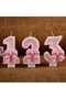 Adalie Pink Bow Number 3 Candle - 6