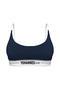 Women'S, Underwear Set, Cotton, (Bralet Bra-Hipster Boxer), Navy Blue - 5