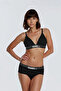 Women'S, Lingerie Set, (Triangle Bra-Boyshort), Black