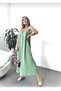 Mint Aerobin Fabric Adjustable Strap Long Mint Colored Dress - 2