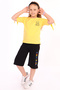 Teddy Bear Printed Girl's Capri Suit - 2