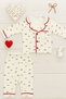 Aki Moda Kids Baby Girl Love I Heart Family Printed Pajamas Set - 2