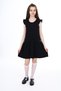 Girl's Buttoned Metal Crest Detailed School Dress