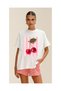 تي شيرت كبير الحجم بنمط الكرز