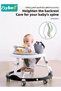 3 in 1 Baby Walker With Parent Push Handle, Children Walkers with Wheels, Adjustable Height Multifunction and Big Comfortable Seat Cushion, Detachable Trampoline Mat for Infants Boys Girls - 7