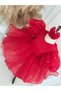 Baby Girl Child Red Stone Sleeve Fluffy Tulle Birthday Dress - 4