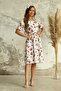 Strawberry Patterned Waist Gathered Dress - 5