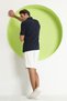 Men's Relaxed Polo Neck T-Shirt Navy Blue - 3