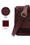 Monogram Printed Claret Red Shk127 Faux Leather Interior Zipper Pocket Snap Closure Hand, Arm and Shoulder Bag - 5