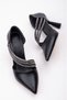 Black Color Wedding Shoes Stoned Evening Dress Shoes Engagement Shoes 9 Cm Heeled Shoes - 9