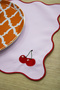 Juvi Cherry Embroidery Detailed American Service 30X45 cm - Orange Stylish Design