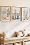 3 Piece Sea Breezes Wooden Frame Look Mdf Painting Set - 2