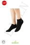6' Pair of Seamless Men's Bamboo Booties Socks Set - Heel/Toe Seamless - Soft Stretchy Construction - Black - 2