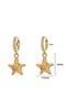 Zircon Stone Earrings with Hanging Star Figure - 2