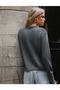 Basic Buttoned Dark Gray Women's Knitwear Cardigan - 5