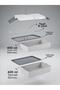 Rectangular Two-Layer Gray Color Lunch Box Storage Box - 3