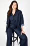 V-Neck Woven Stylish Vest with Belt Detail - 6