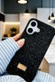 Compatible for iPhone 16 – Diamond Design, Black Stone, Sparkling Diamond Silicone Case - 6